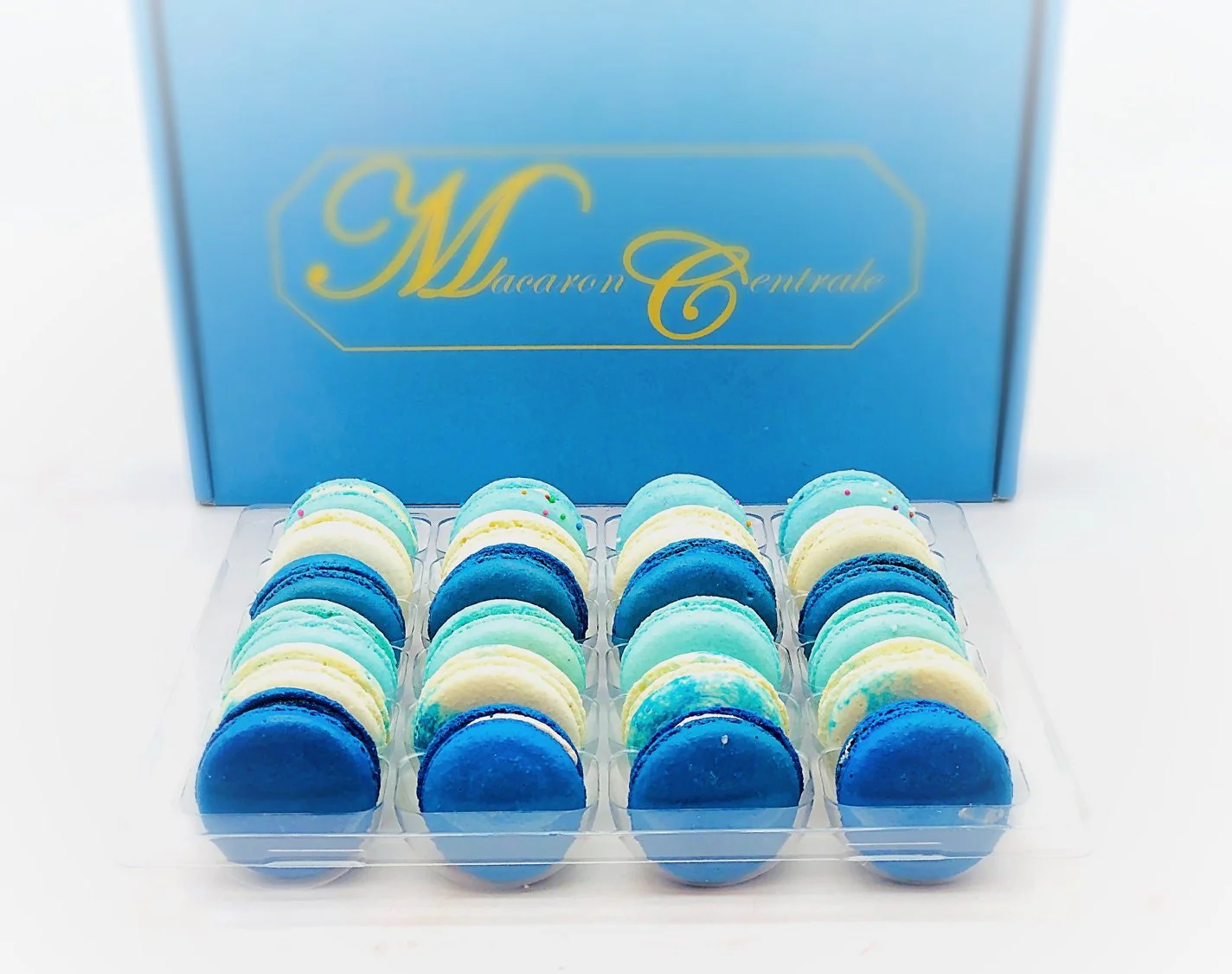 24 Pack Assorted Macaron, The Blue Set | Great for any party, celebration. - Image 5