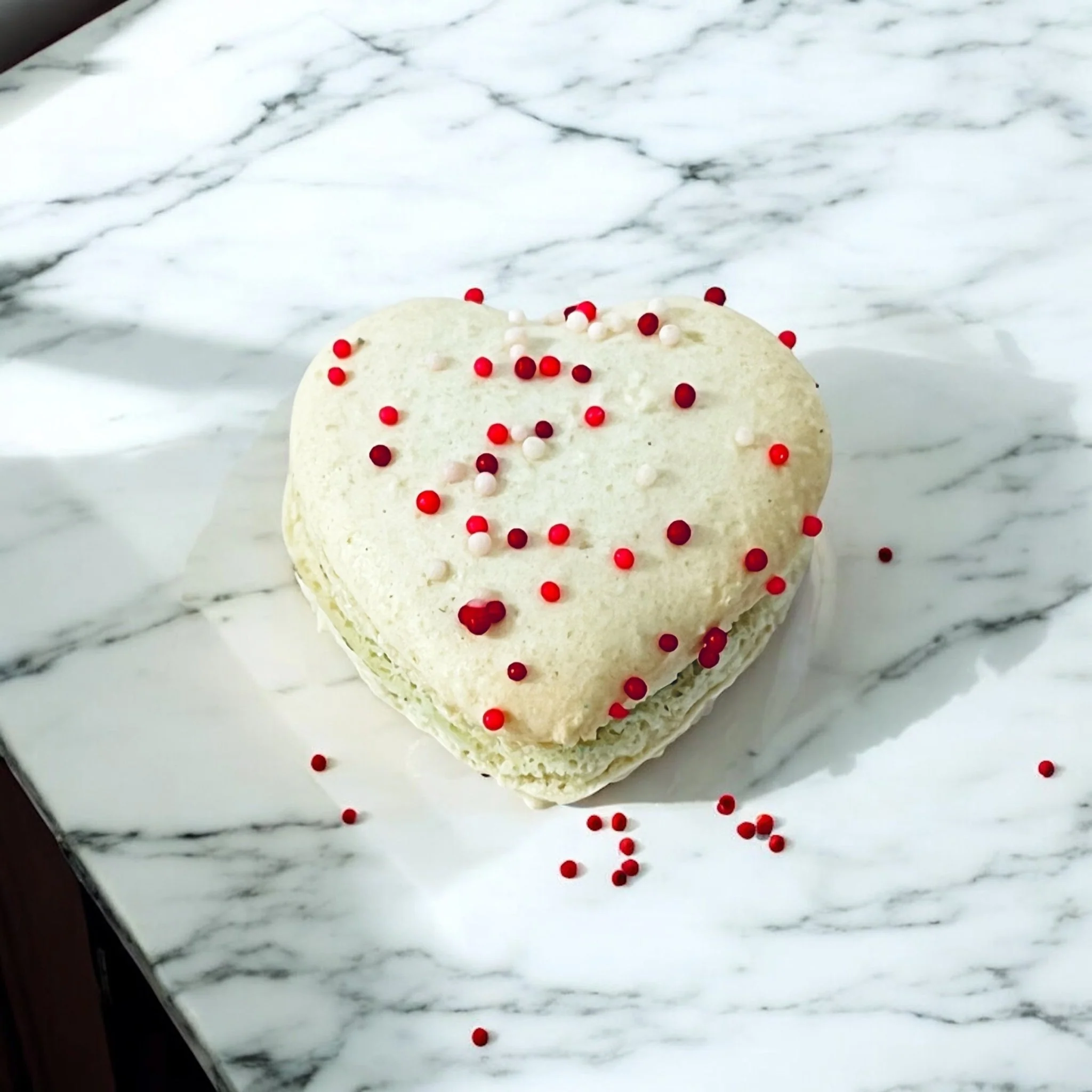 Cotton Candy Heart French Macarons | Ideal for Valentine's Day gifts, birthdays, weddings, anniversaries and more - Image 3