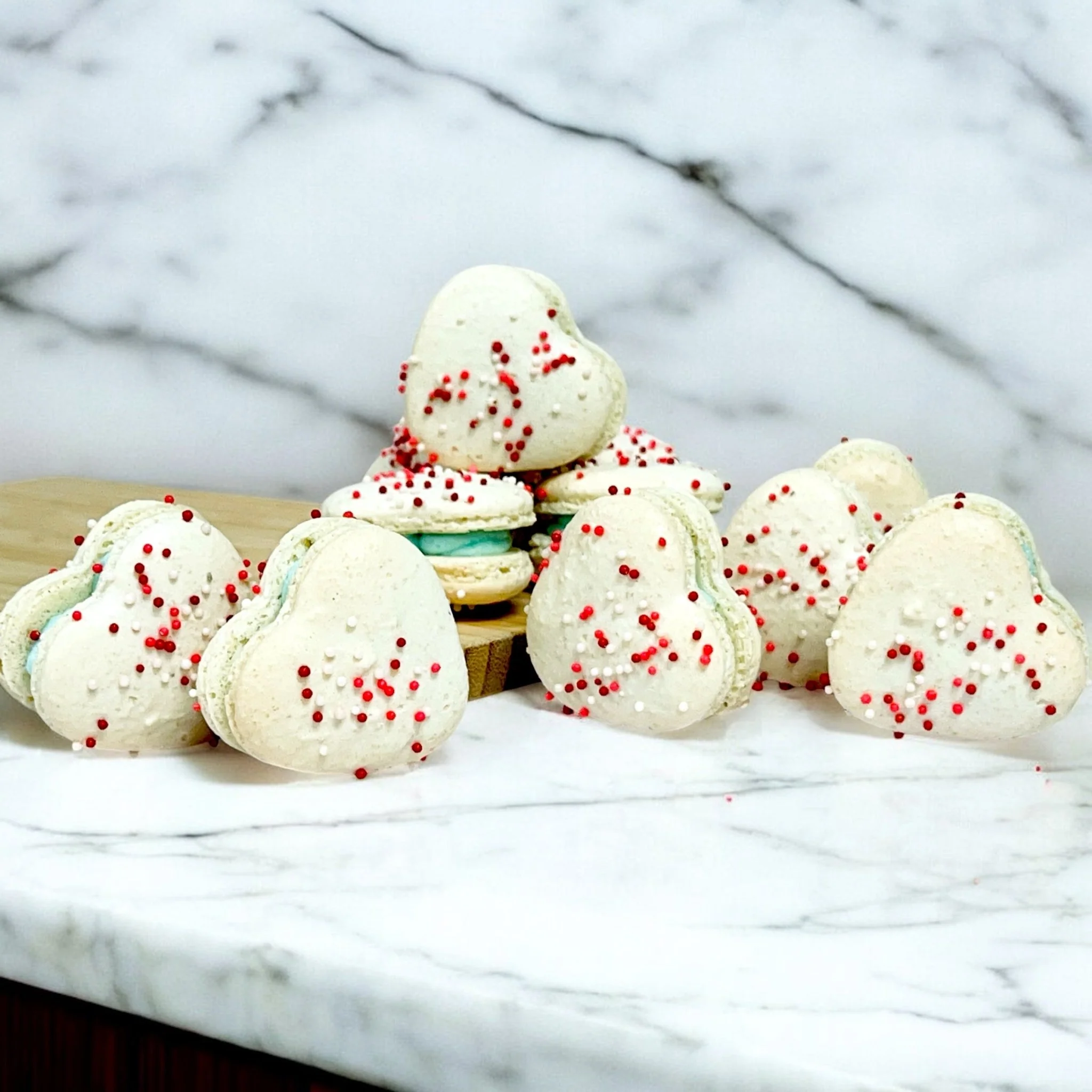 Cotton Candy Heart French Macarons | Ideal for Valentine's Day gifts, birthdays, weddings, anniversaries and more - Image 4