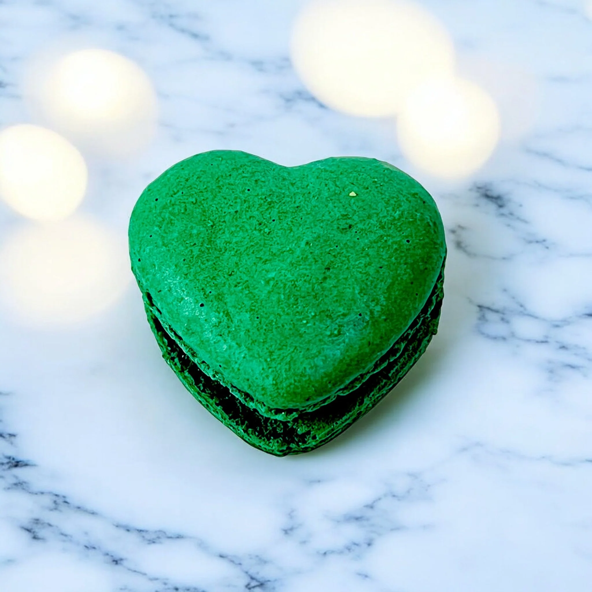 Forest Green Heart French Macarons | Ideal for Valentine's Day gifts, birthdays, weddings, anniversaries and more - Image 4