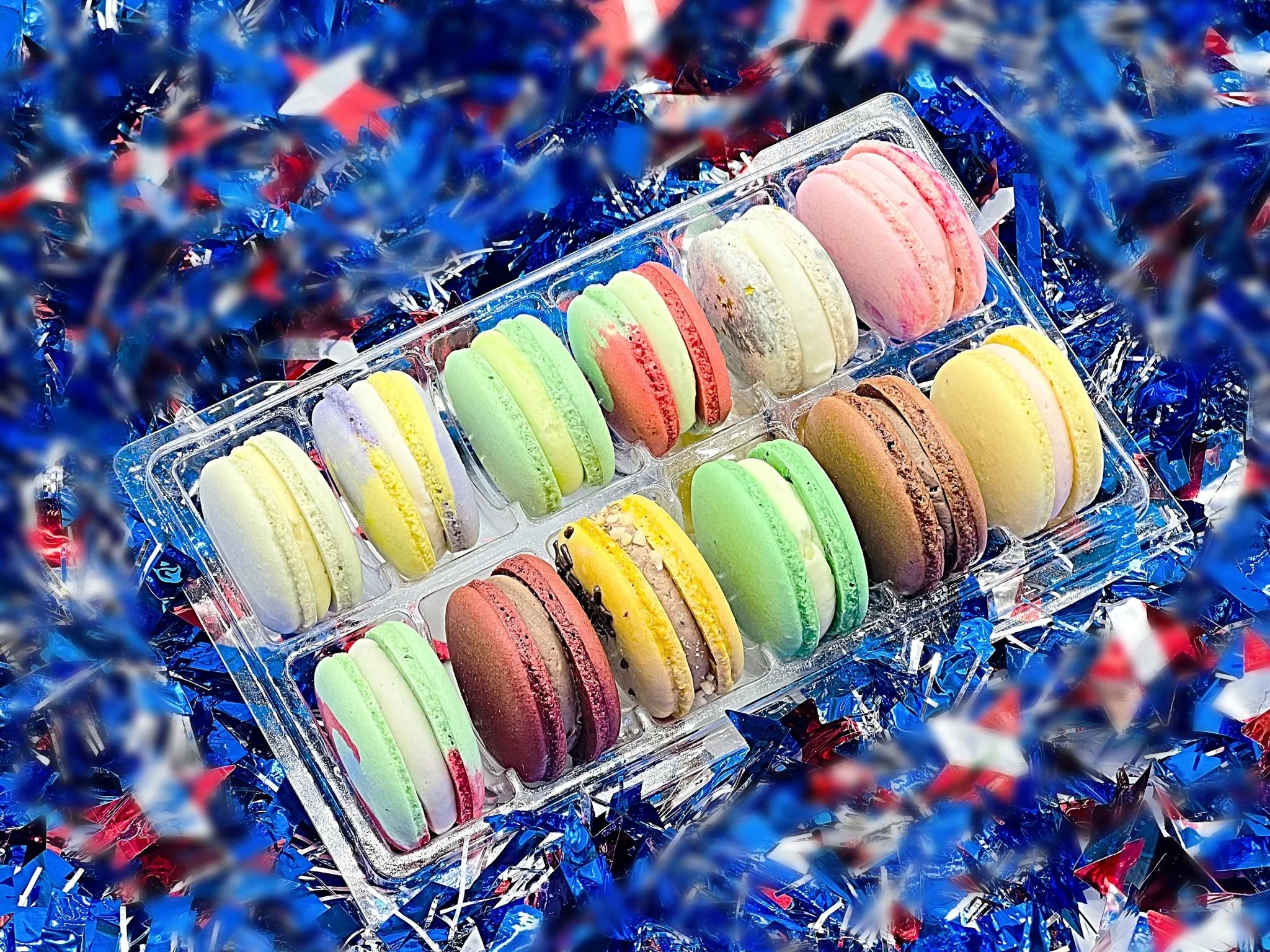 Surprise Me! 12 Pack Vegan French Macarons Set | , Dairy Free | 12 Different Flavors of Fun! - Image 3